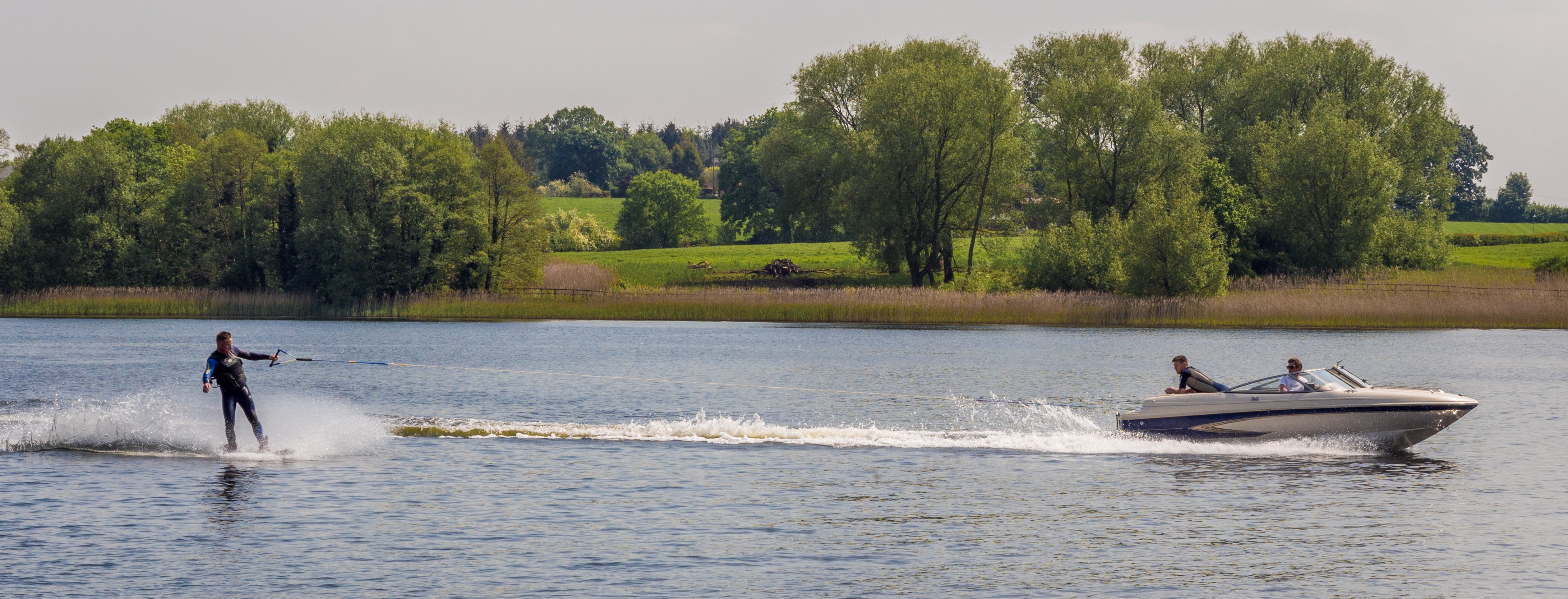 Pickmere,,cheshire,,uk.,may,19th,2018.,water,skier,practising,their